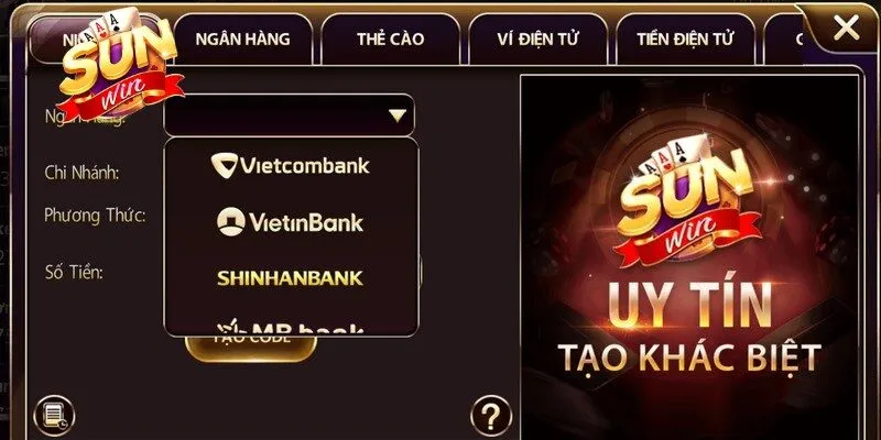 Nạp Tiền Sunwin - Quy Trình Chuẩn Xác, Thanh Toán Siêu Tốc 2 Sunwin Nạp tiền Sunwin được tối ưu hóa đơn giản và bảo mật cao